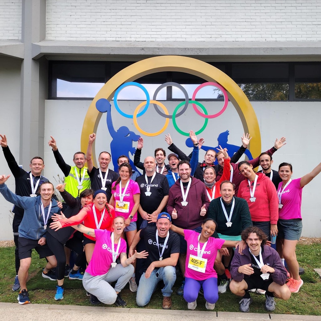 Équipe Cerland lors d'un challenge sportif interne
